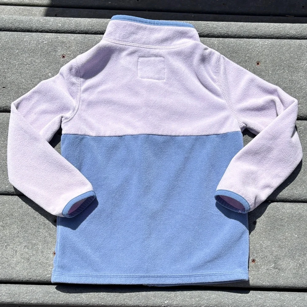 OshKosh B'gosh Kids Purple and Blue Fleece Lightweight Zip Sweatshirt, Size 4